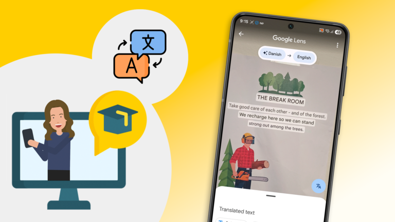 Translate text using your phone