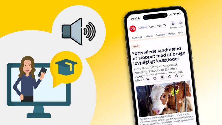 Få tekst læst op på din skærm